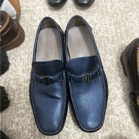 Salvatore Ferragamo Navy Men's Loafers